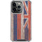 Hawaiian Flag Dark Wood iPhone 16 Pro Clear Case